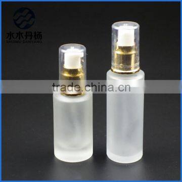 Luxury 100ml Frosted Airless Pump Glass Bottle Lotion Glass Bottle With Pump photo-4