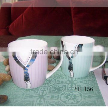 14oz ceramic coffee mugs with decal printing design