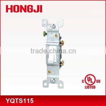 UL approval 15AMP push-in and side wired 120-277VAC sigle pole toggle switch