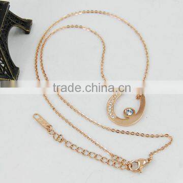 horseshoe rose gold necklaces charm pendants necklace