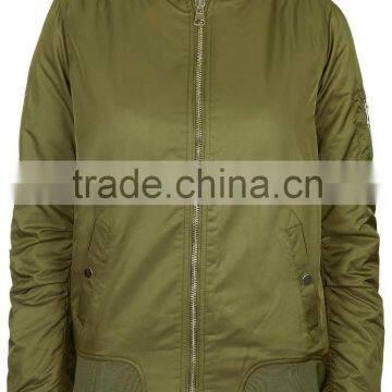 Tall soft padded bomber jacket for women