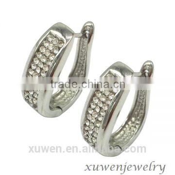 new style crystal stainless steel hanging stud earrings