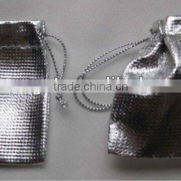 2013 new silver drawstring bag for gift packaging