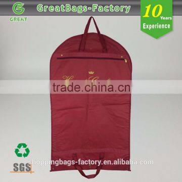 wholesale personalised wedding dress non woven fabric foldable zip lock suit garment bag