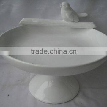 Ceramic Cake Stand With Bird