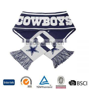 2016 promotion football game custom logo printed soccer scarves