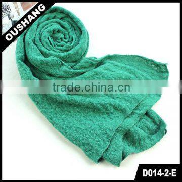 D014-2-E Green Long Scarf Pashmina Viscose Long Scarf photo-3