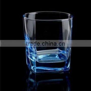 Amber Colored Square Corner Rock Glass Cup photo-3