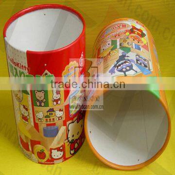 round shape building block toy box
