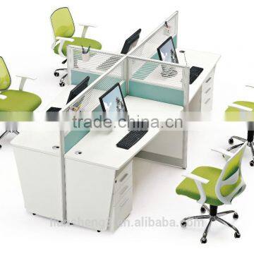 Office Furniture 4 Person Workstation Modern Office Cubicles Partition Aluminium Glass Office Partition photo-5
