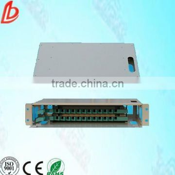 fiber optic 19 inch 1U 24 ports rack mount ODF / fiber optic patch panel