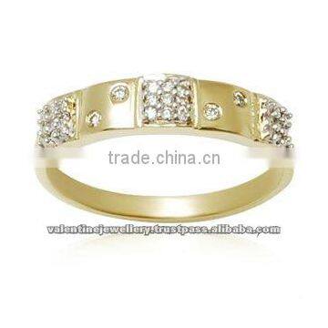 latest unisex ring design, designer diamond band ring, micro pave ring in 18k gold