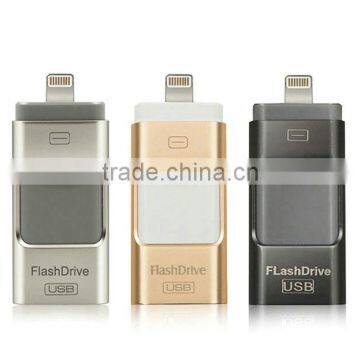 2016 new best sell 3 ni 1 for Sumsung and iPhone push-and-pull multi-function OTG USB