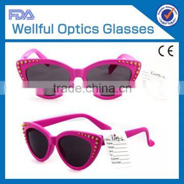 2014 dropshipping custom made in china lovely kids sunglass