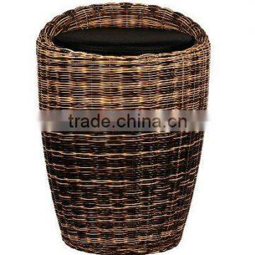 barrel rattan bar stool