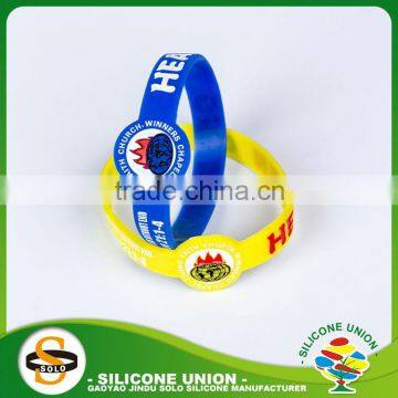 Good Factory Price Silicone Bracelet One Inch Colorfill Silicone Wristband