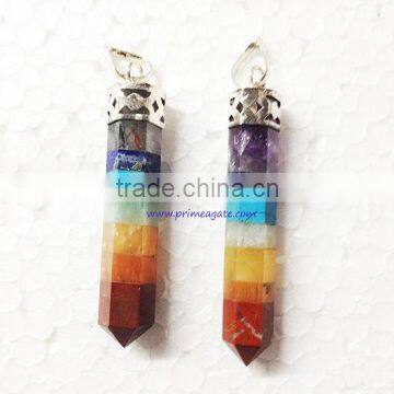 Chakra Bonded Pencil Pendants | Chakra Crystal Pendants For Sale