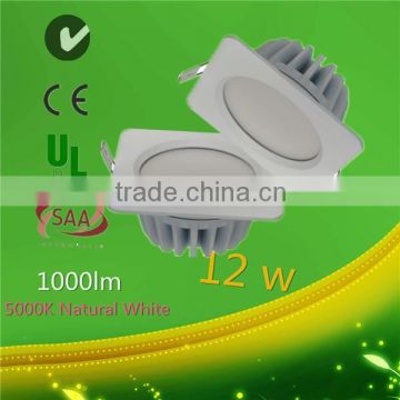 2015 manufacture supply 3 inch 12w harga lampu downlight dimmable led lights CE SAA approved