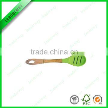 Nature bamboo ice cream spoon with endible silicone