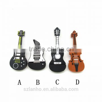 2016 new Promotion Fashion musical instrument usb Flash Drive cartoon Guitar Memory Stick 8GB 16GB 32GB Flash disk Pen Drive