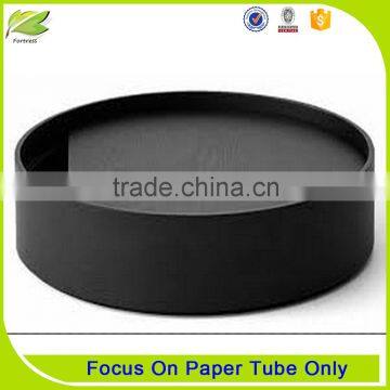 Shenzhen factory customzied round black paper box