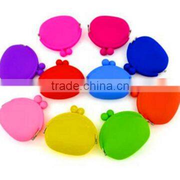 Small Waterproof Pure Candy Color Silicone Rubber Coin key Bag purse