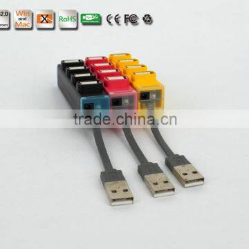 Hi-speed 4 Port MINI Colorful USB 2.0 HUB 480MbPS For PC Laptop Computer photo-5