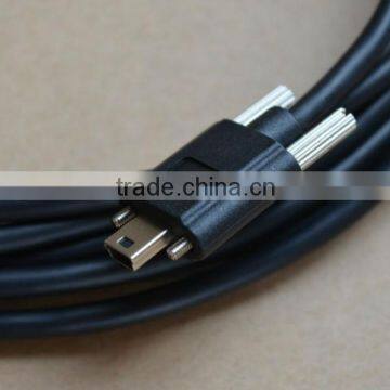 Industrial M12 Mini-B USB Receptacle and Plug Cable Assemblies