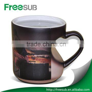 Multicolor Heart Shaped Ear Ceramic Magic Coffee Mug For Sublimation photo-6