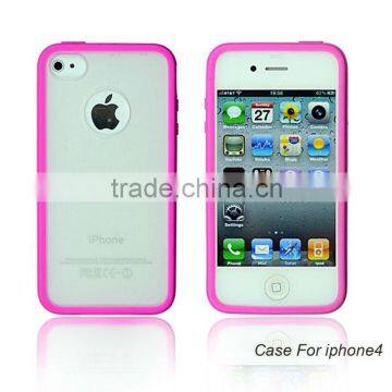 Hot Sell New Design PC+TPU 2-in-1 Mobile PhoneCase for iPhone 4