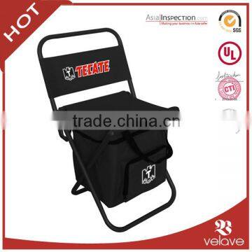 Summer foldable chair with cooler bag