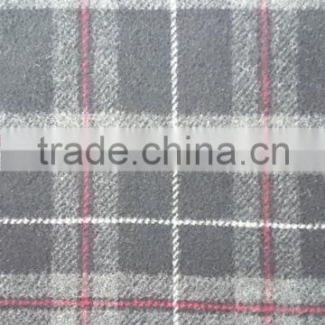 Scotland style plaid wool fabric with heavy weight