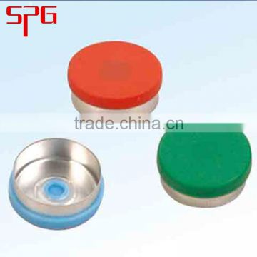 Wholesale china market flip off cap aluminium plastic caps for glass bottle