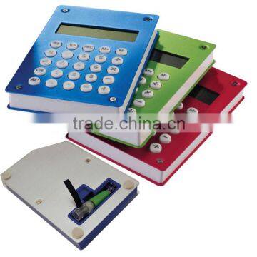 Flat panel aluminum cover water powered calculator