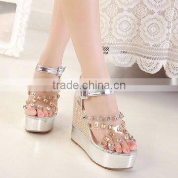 Ladies Shoes Guangzhou Women Wedges Shoes 2015 Fashion Snadals Summer PY2900 photo-3