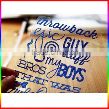 Writting Words Gold and Blue Glitter Powder Sticker photo-2