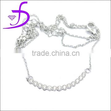 Factory wholesale low price gemstone charm necklace in silver