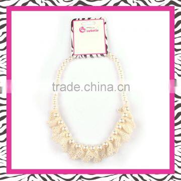 Hot Sale Kids Pearl Beads Necklace with Lace