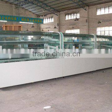 Straight Angle Glass Cake Refrigeration Cabinet