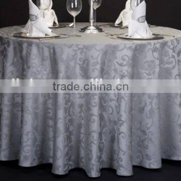 Polyester jacquard silver round square and rectangle table linen table cover