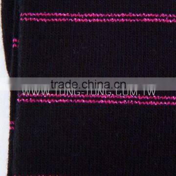 Taiwan Manufacturer Glitter Stripe Cotton Hosiery photo-2