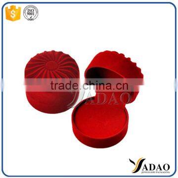 Hot selling cheap red flocking velvet jewelry boxs