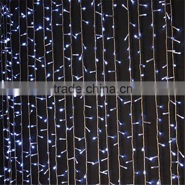 OEM Indoor/outdoor 110V/220V US/EU Plug 3m*3m 600leds 25leds*24hang Transparent Wire White Color Hot Sell photo-5