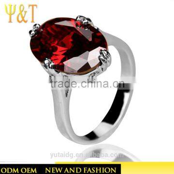 Jingli jewelry Ruby Gemstone Silver Jewelry Engagement Ring (YJ-828)