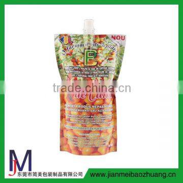 2016 High-end Printing Spout Plastic Stand up Pouch, Plastic Food Packaging Pouch