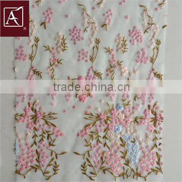 multicolor double border embroidery fabric for dress