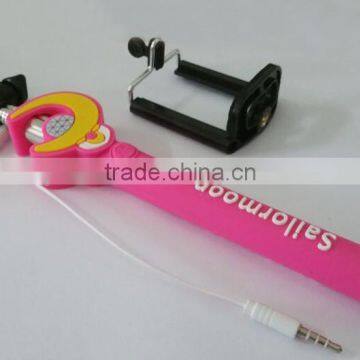 Most Popular Cartoon Shape Selfie Stick, Colorful Smartphone Monopod Selfie Stick