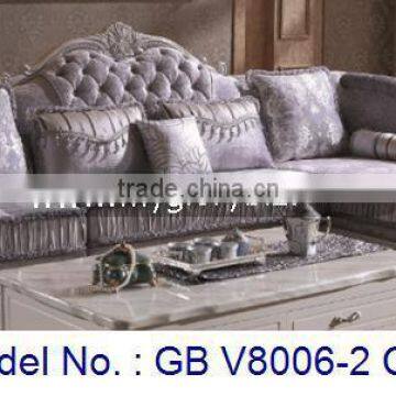 Royal High Class L Shape Corber Sofa Set With Luxury Designs For Indoor Living Room Furniture