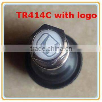 TR414C Zinc-alloy Tire Valves With Logo / Natural Rubber Tire Valves With Logo