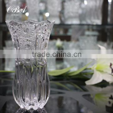 Wholesale Sunflower Design Flower Vase,Machine-Made Classic Glass Vase